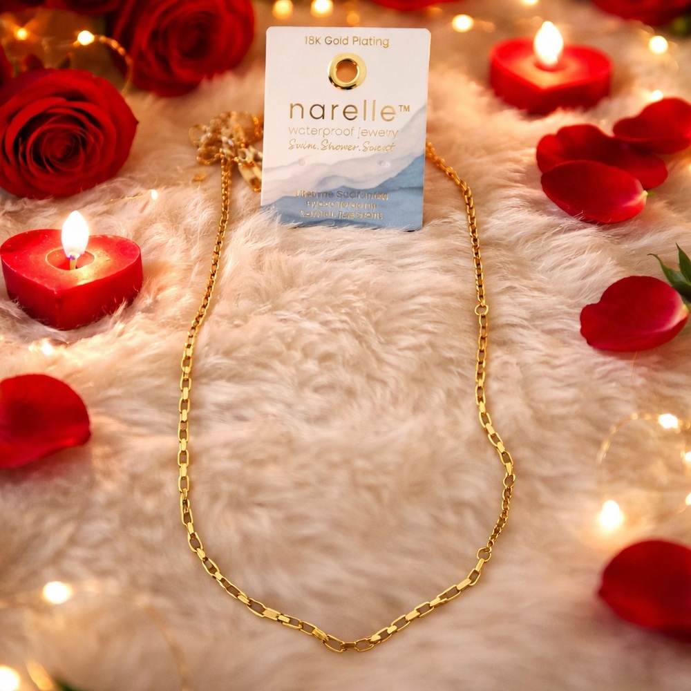18K Gold Plated Women's Link Necklace - Gold